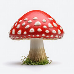 Fly agaric on a white background