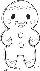 cute christmas outline decoration