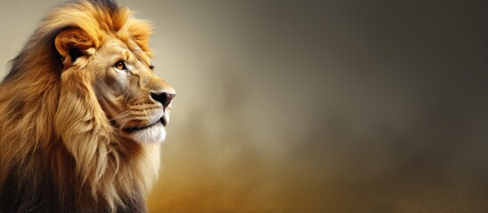 King of the animal kingdom the lion is a majestic creature embraced by the beauty of nature