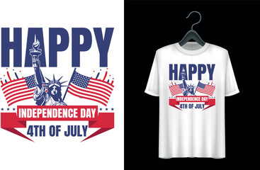 Fototapeta na wymiar Happy Independence Day vector t-shirt design