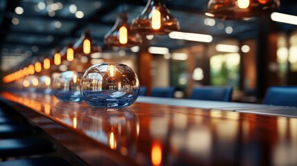 Blur empty open space office for interior design