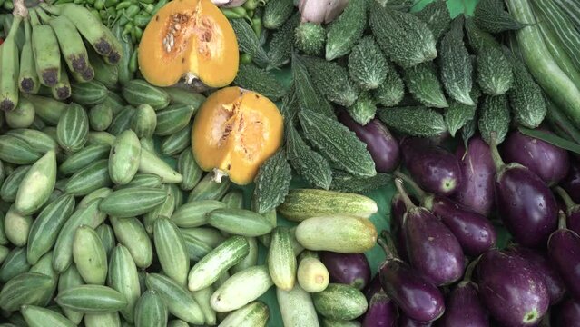 Variety of Raw Vegetables Sale on Market.