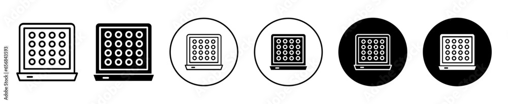 Poster the four connect game icon. connect 4 playing game symbol set. connect 4 dot connecting tic tac toe 