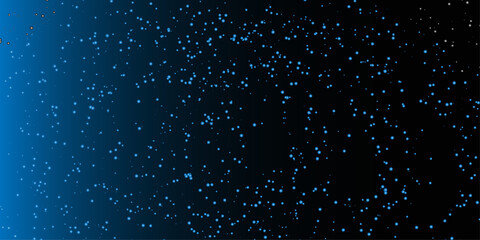 Abstract blue alpha Glitter Explosion on Black Background. Celebration xmas vector design and holiday bright night space asteroid . Galaxy glowing with stars and  motion space with magic