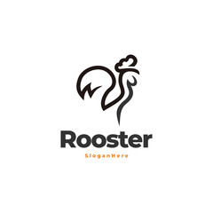 chicken modern logo vector