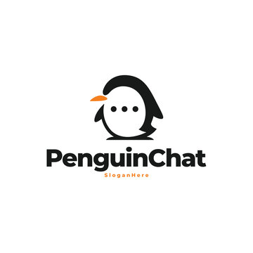 penguin modern logo vector