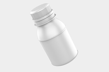 Plastic Bottle Mockup Isolated On WHite Background. 3d illustration