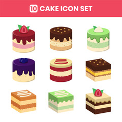 set of cakes icon