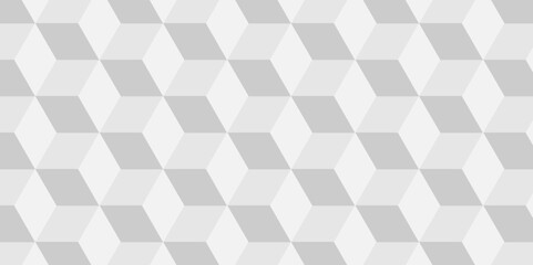 Abstract geometric structure mosaic and tile square background with cubes pattern. Seamless geometric pattern abstract background. abstract cubes geometric white and gray color hexagon technology.