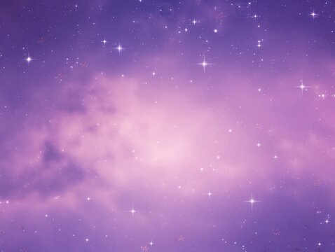Starry lilac sky background