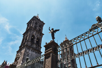 Puebla Cathedral in Puebla, Mexico