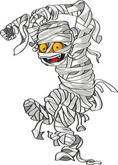 Halloween monster on transparent background.