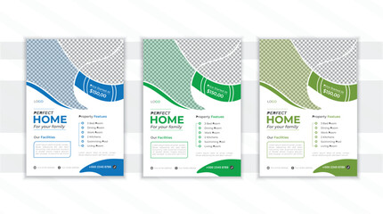 Corporate modern business flyer concept for design vector whit 3colors