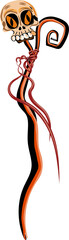 Halloween stick on transparent background.