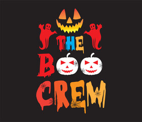 Trendy Halloween day typography and graphic t shirt design.