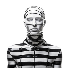 Obraz na płótnie Canvas Mannequin as a Political Prisoners, transparent background, isolated image, generative AI 