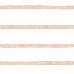 Seamless stripe pattern. Hand drawn watercolor striped geometric brown background.