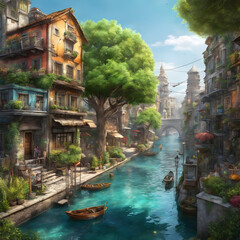 view of the town of canal way