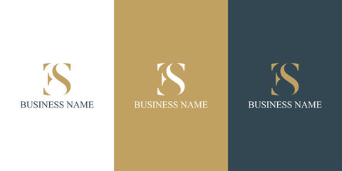 Letter ES logo or icon design