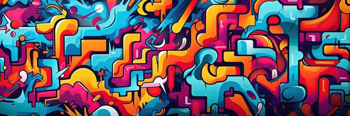 Colorful grafitti wall background