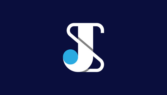 creative combined laphabet letter js, sj, stj, jts, sjt, tsj, tjs logo design
