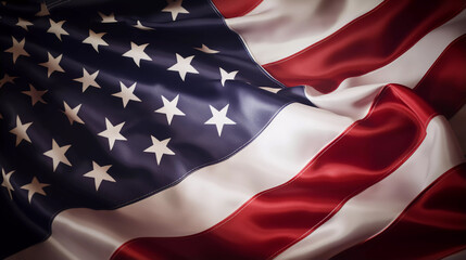 American Flag Wave Close Up for Memorial Day or 4th of July - obrazy, fototapety, plakaty