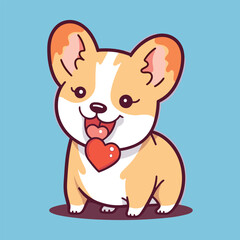 vector cute dog