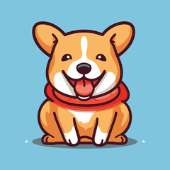 vector cute dog