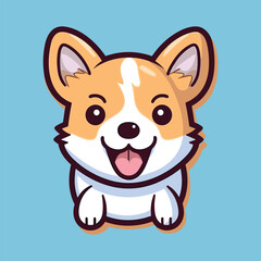 vector cute dog