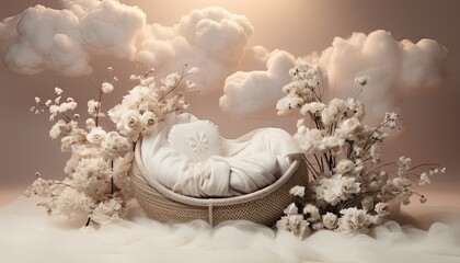 Backdrop for studio photo portrait of newborn or young child