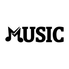 the vector logo music design

