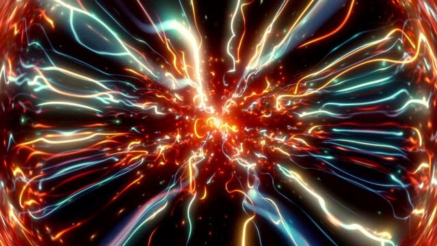 This motion stock graphic shows beams of energy.