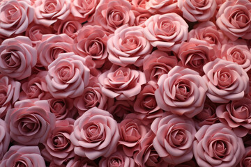Close-up shot of bunch of beautiful pink roses. Perfect for floral arrangements or romantic occasions.