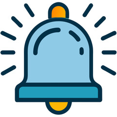 bell doodle icon cartoon style