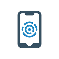 mobile Fingerprint icon vector illustration