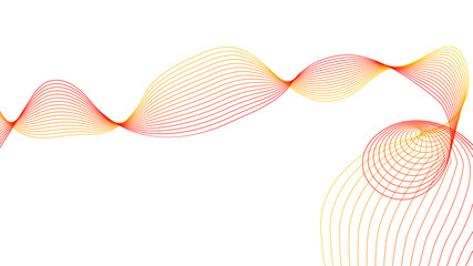 Dynamic gradient colorful flowing wave design element. Abstract wavy lines gradient vector line blend element.	