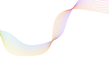 Dynamic gradient colorful flowing wave design element. Abstract wavy lines gradient vector line blend element.	