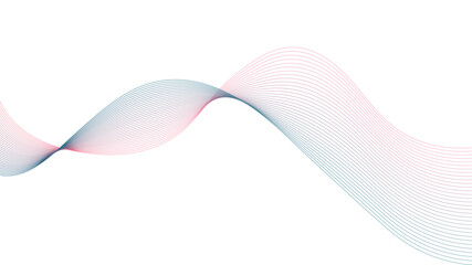 Dynamic gradient colorful flowing wave design element. Abstract wavy lines gradient vector line blend element.	