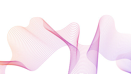 Dynamic gradient colorful flowing wave design element. Abstract wavy lines gradient vector line blend element.	