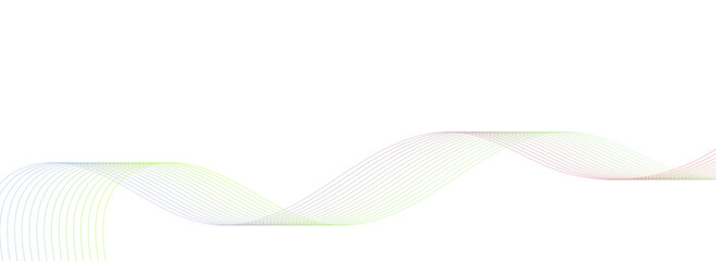 Dynamic gradient colorful flowing wave design element. Abstract wavy lines gradient vector line blend element.	