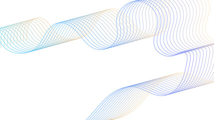 Dynamic gradient colorful flowing wave design element. Abstract wavy lines gradient vector line blend element.	