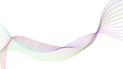 Dynamic gradient colorful flowing wave design element. Abstract wavy lines gradient vector line blend element.	