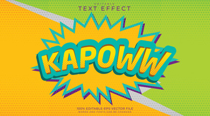 text effect illustration comic style full editable eps file