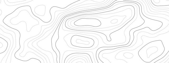 Fototapeta premium Abstract topographic wavy curve line background. Topography map pattern, Geographic curved relief. Topographic lines background. Vector illustration.