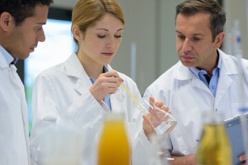 a few students in lab