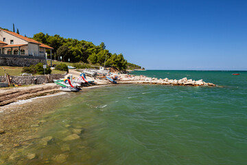 Beach onStonecoast Kanegrabeach, Kanegra, Istria, Croatia, Europe