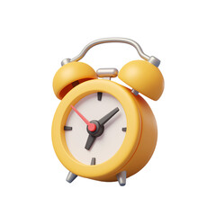 Yellow classic alarm clock