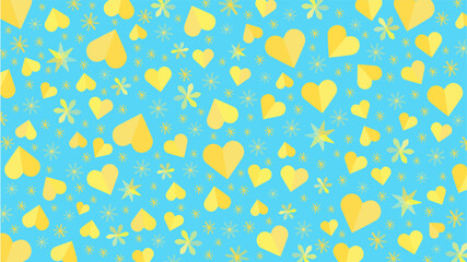 父の日に使える黄色いハートのベクター背景画像