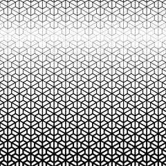 Vector modern gradient hearts tattoo geometric seamless halftone pattern