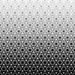 Vector modern triangle tattoo geometric seamless halftone pattern